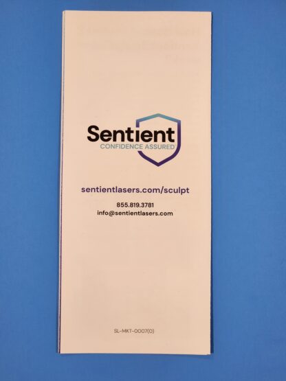 Sentient Sculpt brochure back folded