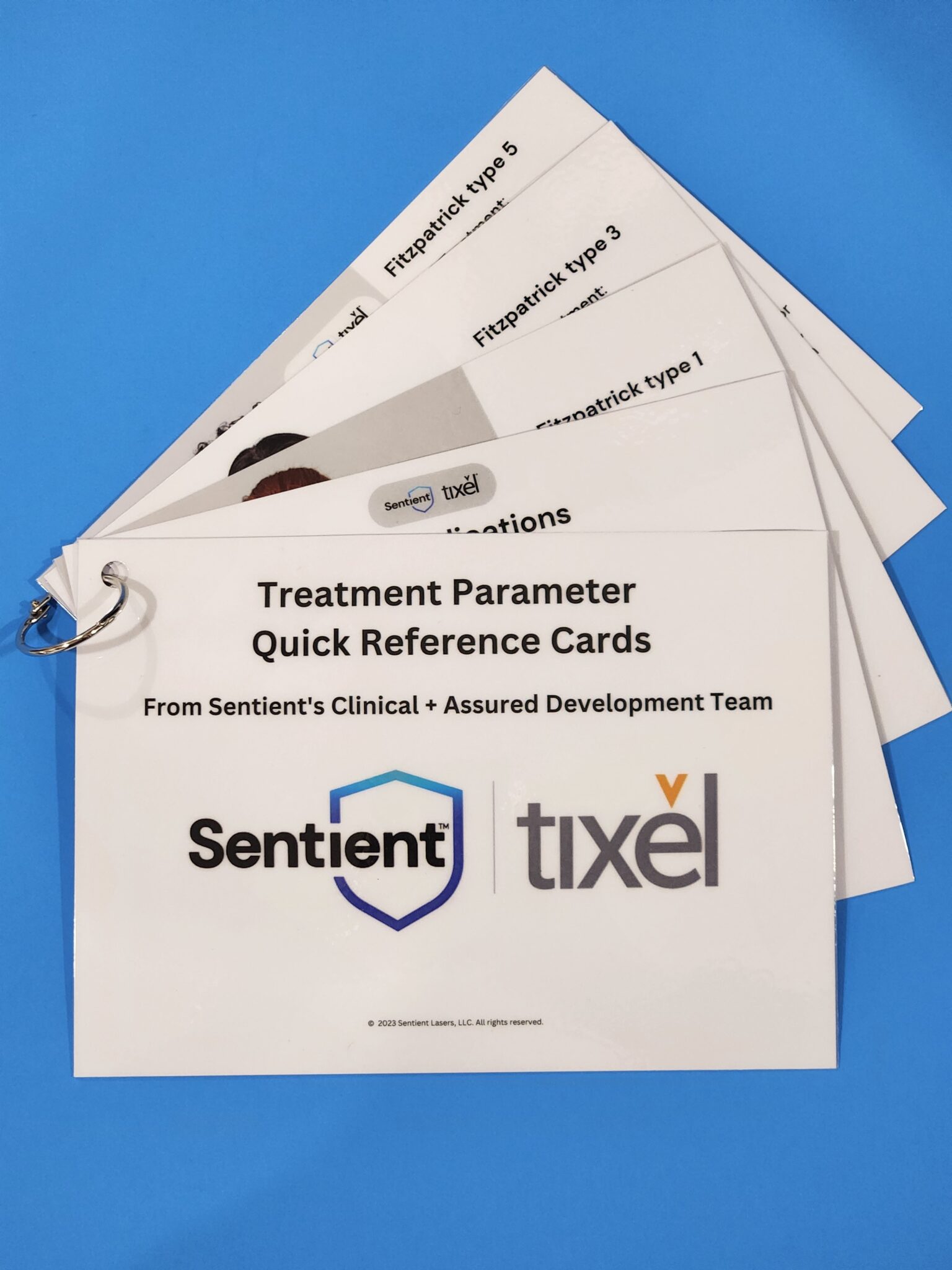 Sentient Tixel Treatment Parameter Cards - Sentient Lasers Parts Store